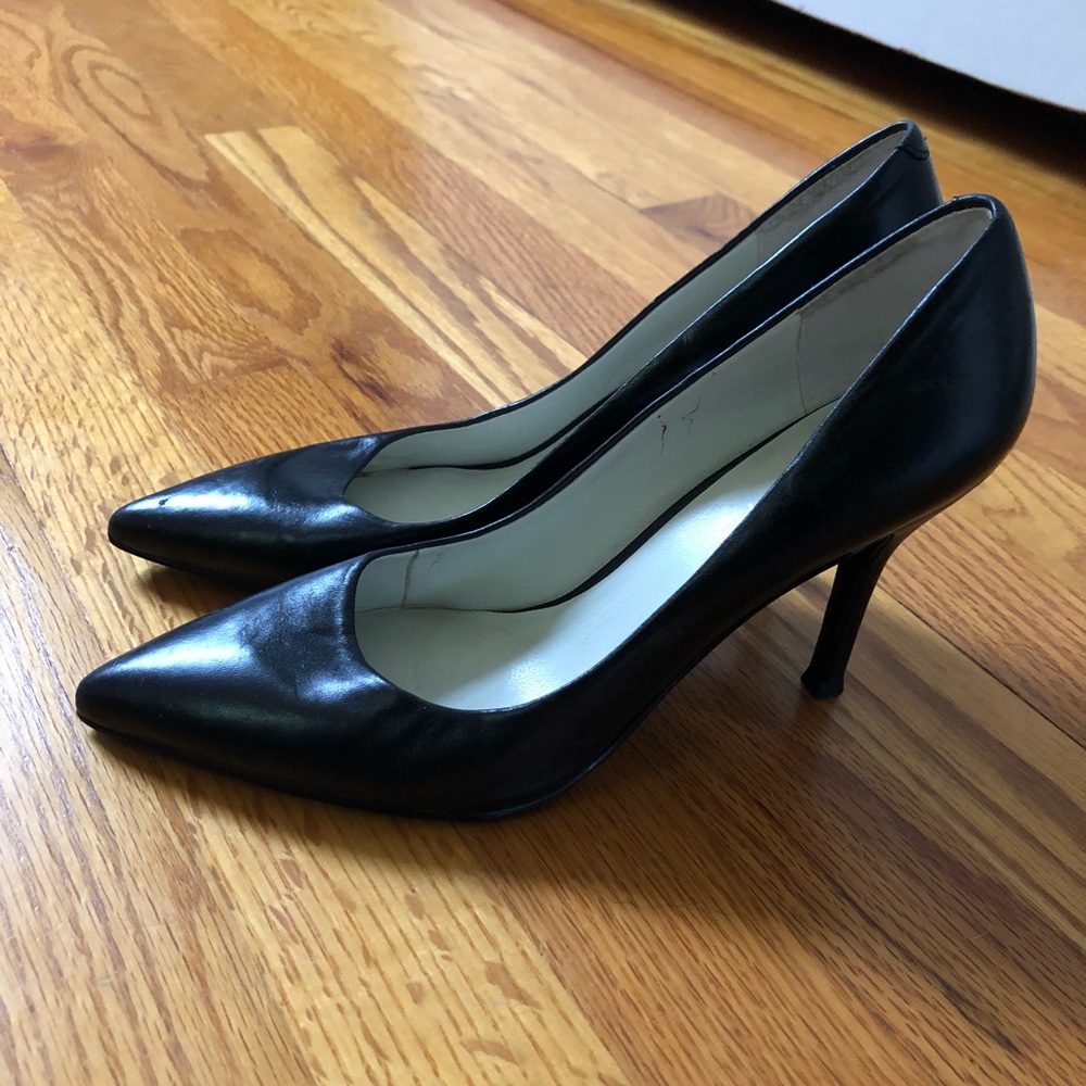 Nine West Leather Black Heels